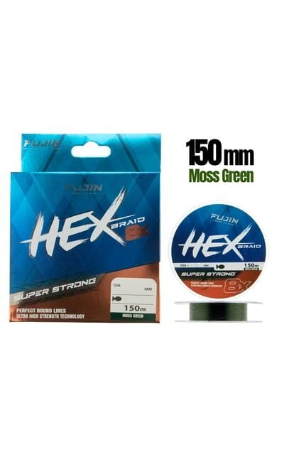 Fujin Hex 8X 150Mt. Moss green Pe Line 0,14 mm