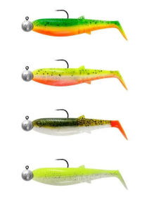Savage Gear Cannibal Shad 6.8cm 3gr+5gr #1/0 Dark Water 4+4 Adet