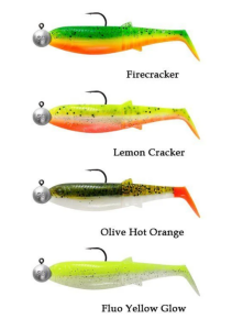 Savage Gear Cannibal Shad 6.8cm 3gr+5gr #1/0 Dark Water 4+4 Adet