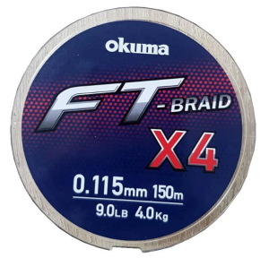 Okuma Ft-*4 Braided Line 150 mt Grey Örgü İp