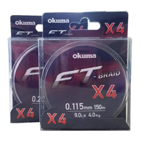 Okuma Ft-*4 Braided Line 150 mt Grey Örgü İp