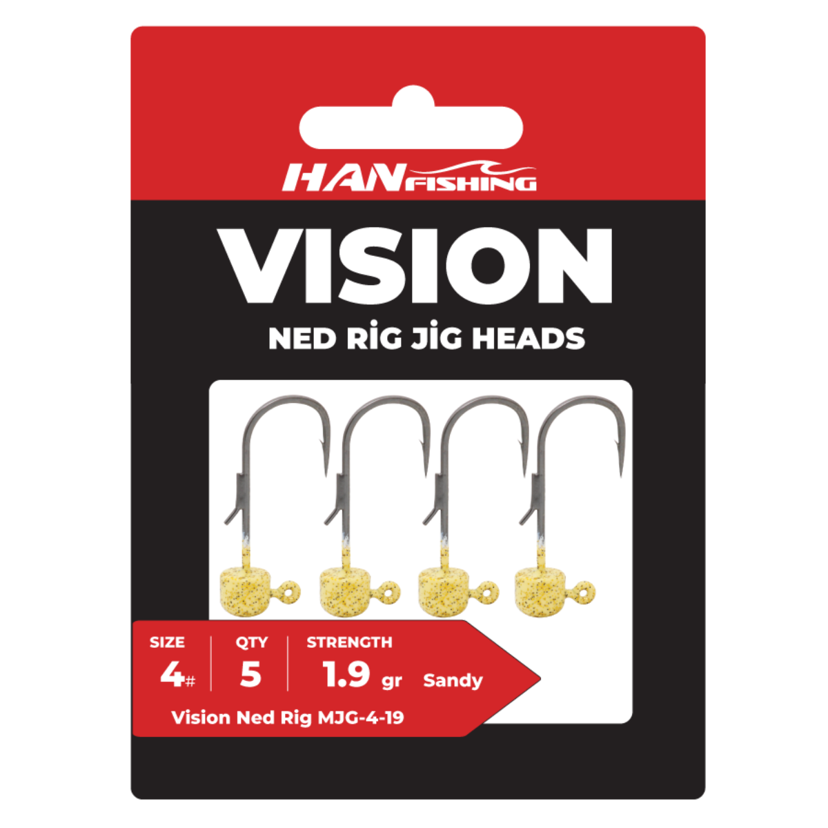 Hanfish Vision Ned Rig Sandy Jighead
