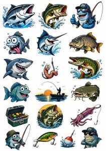 Adaş Balıkçılık Figure Stickers