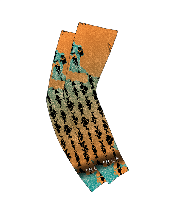 Fujin Arm Sleeve Aqua Orange Fish Kolluk