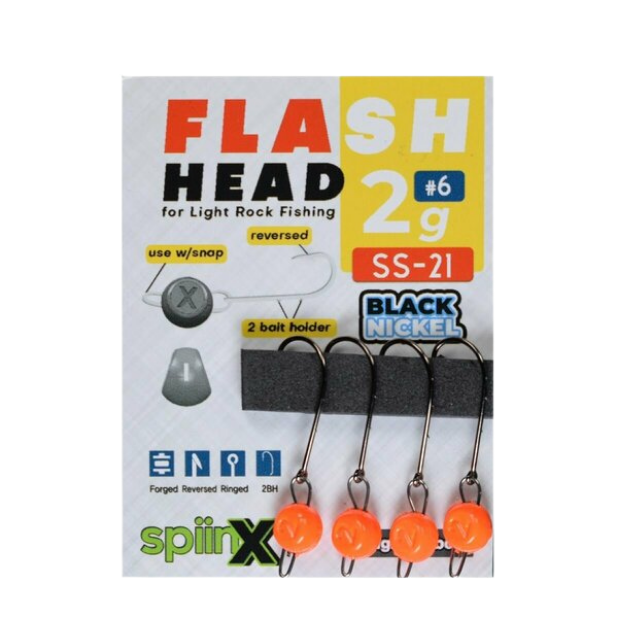 Spiinx Flash Head UV Turuncu Jig Head