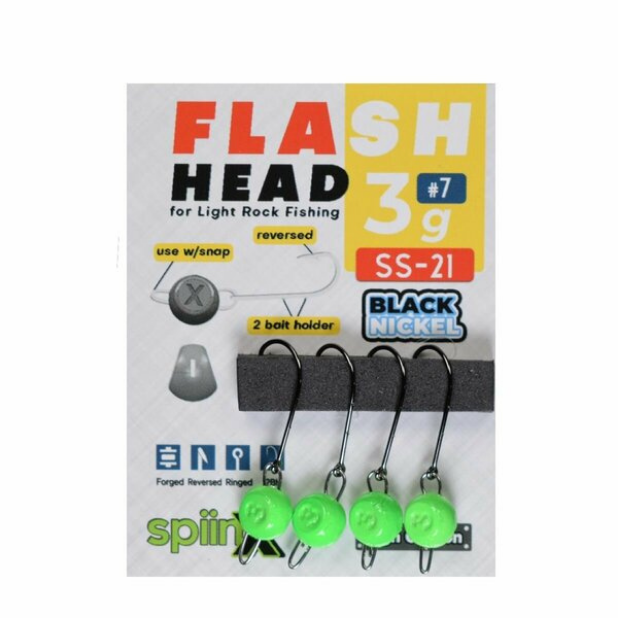 Spiinx Cannon Ball UV Yeşil Jig Head
