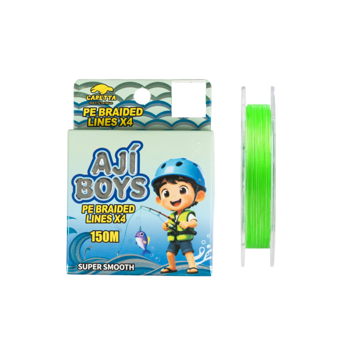 Caretta Aji Boys Light Green 4X 150 Mt İp Misina