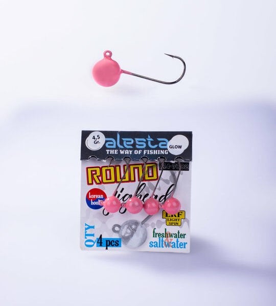 ALESTA ROUND JIG HEAD PEMBE GLOW