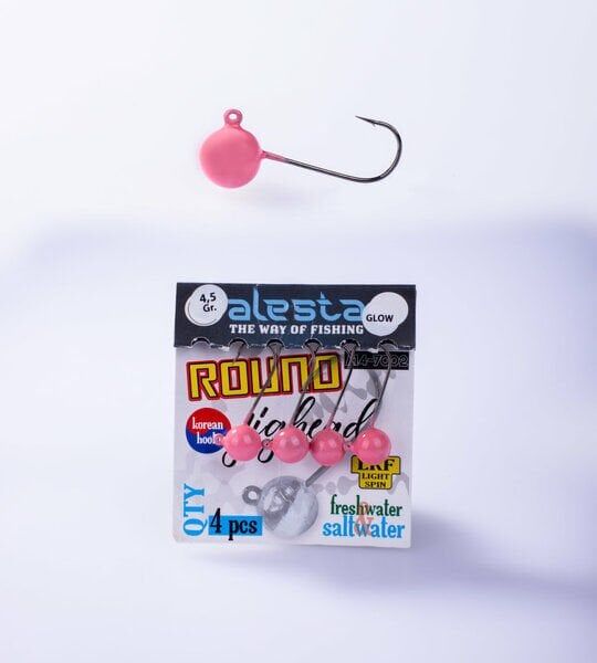 ALESTA ROUND JIG HEAD PEMBE GLOW