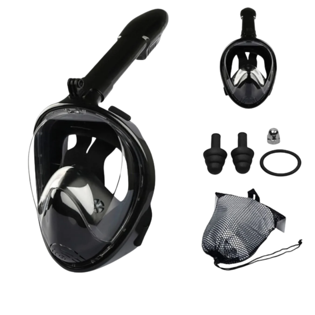 SHUFA Lxl Beden Siyah Dalış Maskesi Tam Yüz Full Face