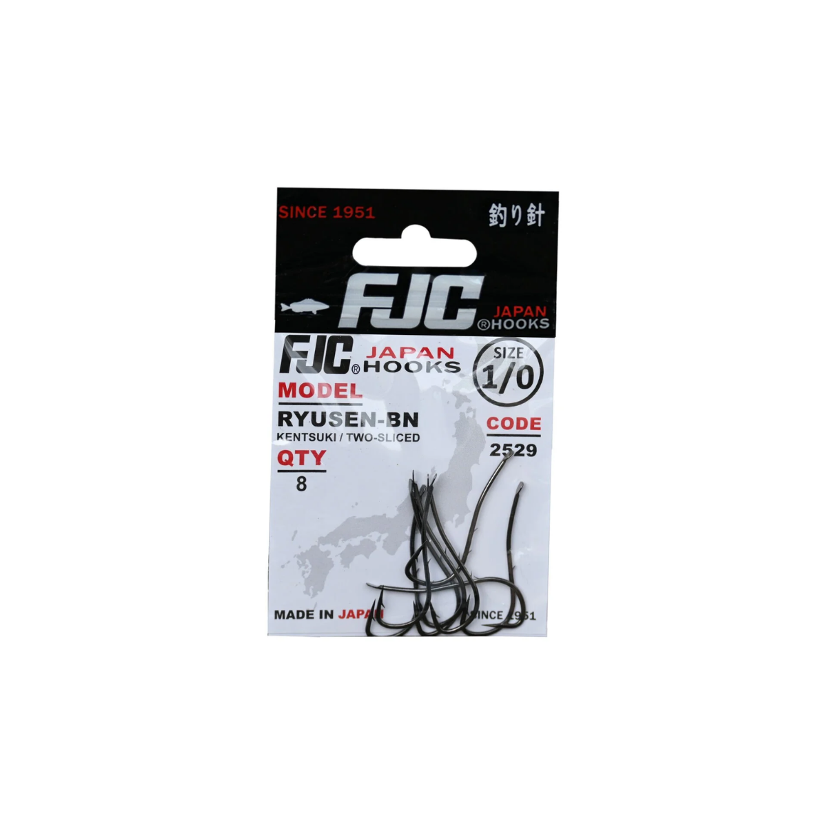 FJC 2529 Ryusen Two Sliced Black Nikel İğne