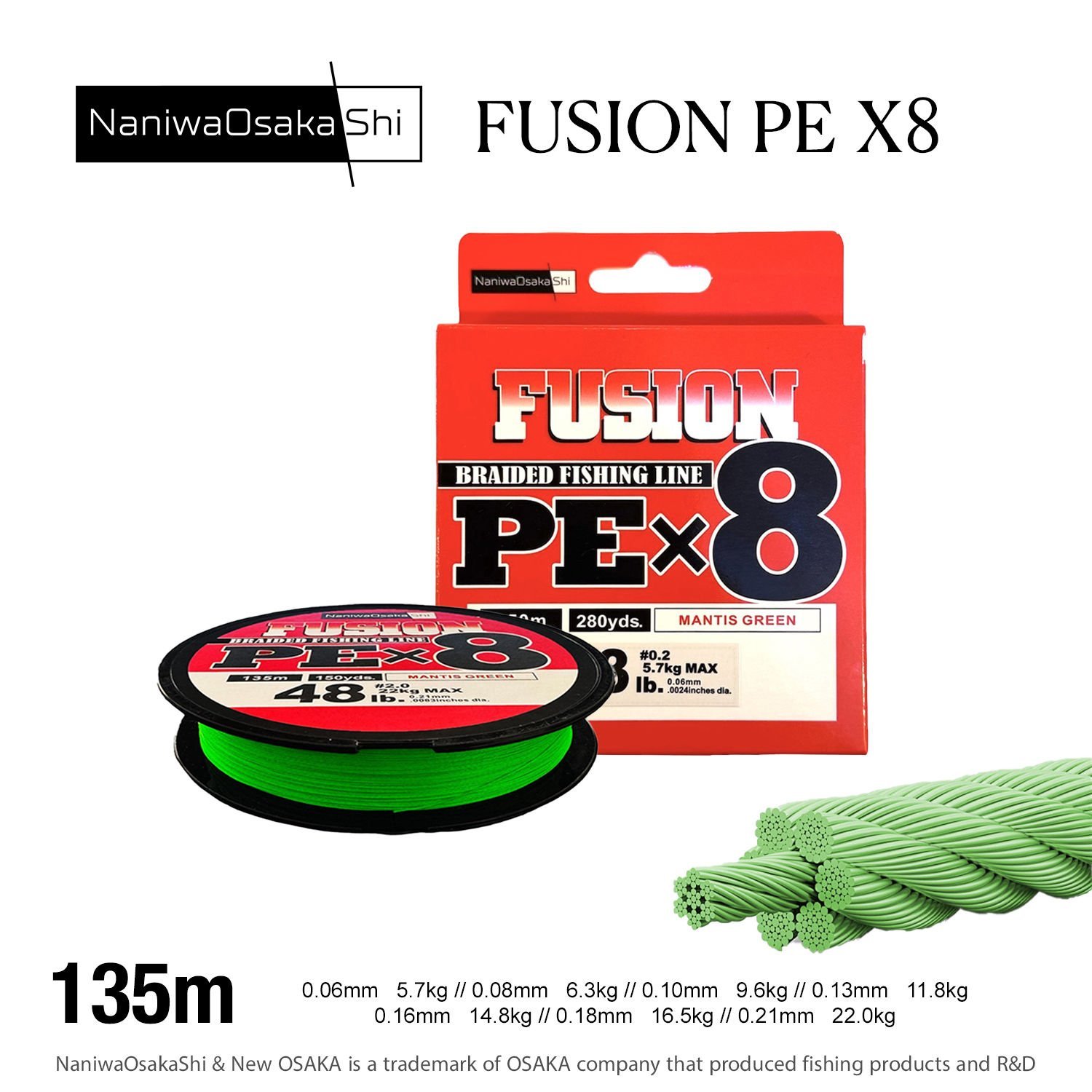 NANIWAOSAKASHI FUSION 8X 135MT 0,13MM IPEK IP