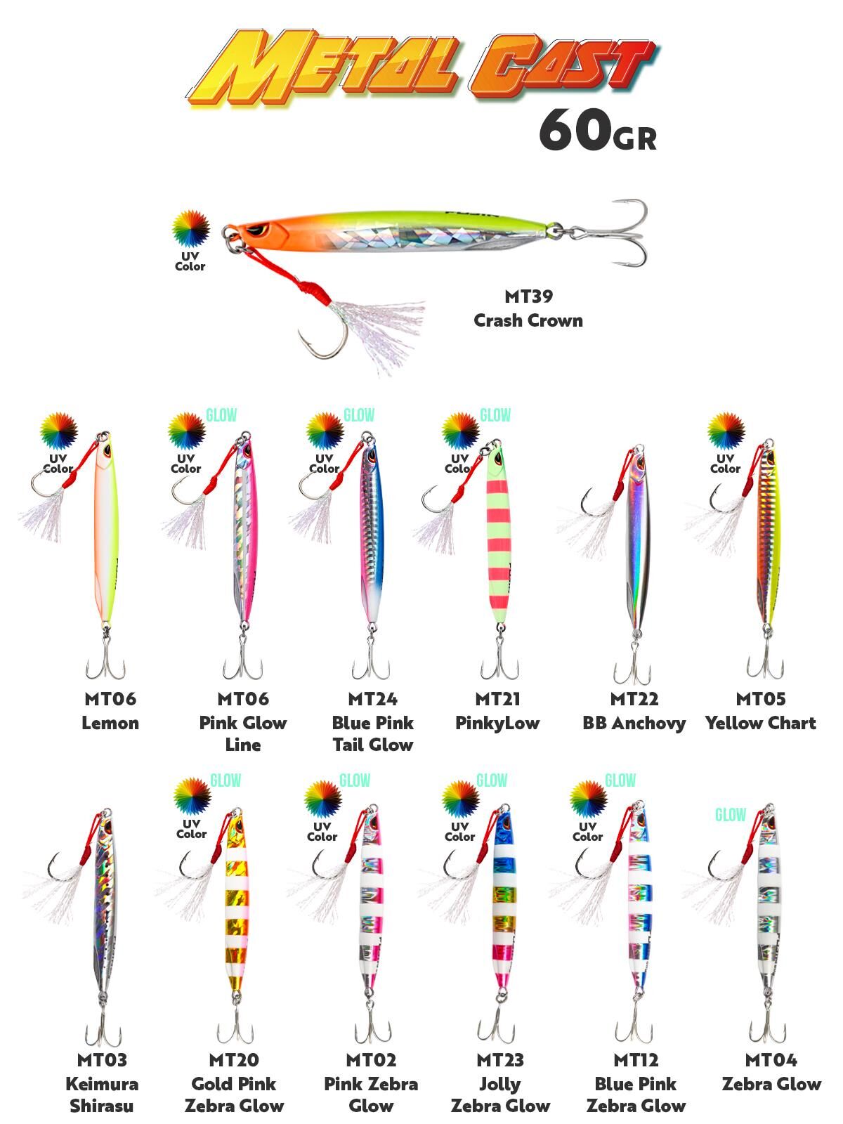 Fujin Metal Cast 60gr Shore Jig Metal Yem FJNMTLCS60