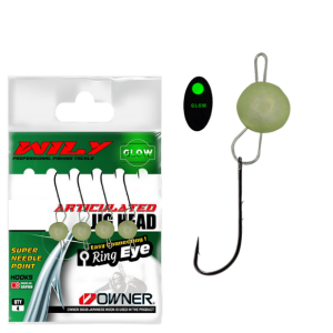 Wily Jig Head Mafsallı Owner İğneli - Glow