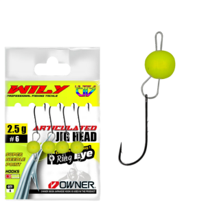 Wily Jig Head Mafsallı Owner İğneli - Limon