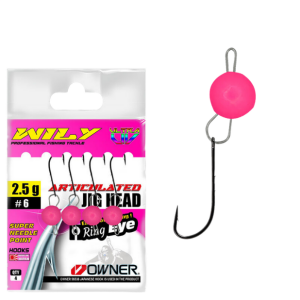 Wily Jig Head Mafsallı Owner İğneli - Pembe