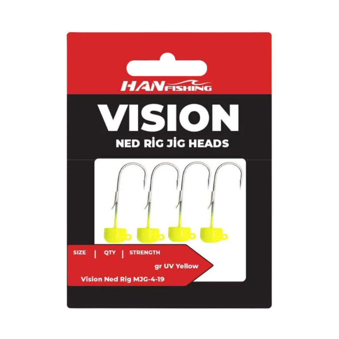 Hanfish Vision Ned Rig UV Yellow Jighead