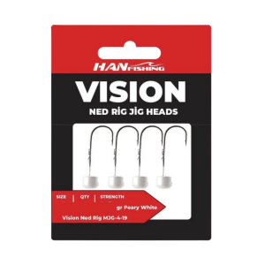 Hanfish Vision Ned Rig Pearl White Jighead