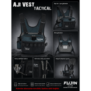 Fujin Tactical Vest Indigo Balıkçı Çantası