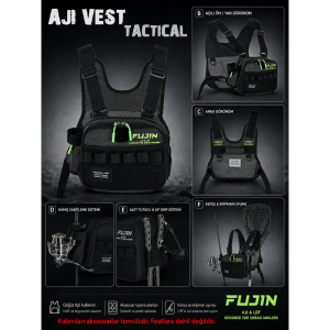 Fujin Tactical Vest Khaki Balıkçı Çantası