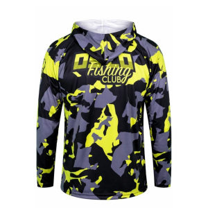 Oslo Performans Balıkçı T-Shirt Kapüşonlu Yellow Camo
