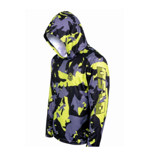 Oslo Performans Balıkçı T-Shirt Kapüşonlu Yellow Camo