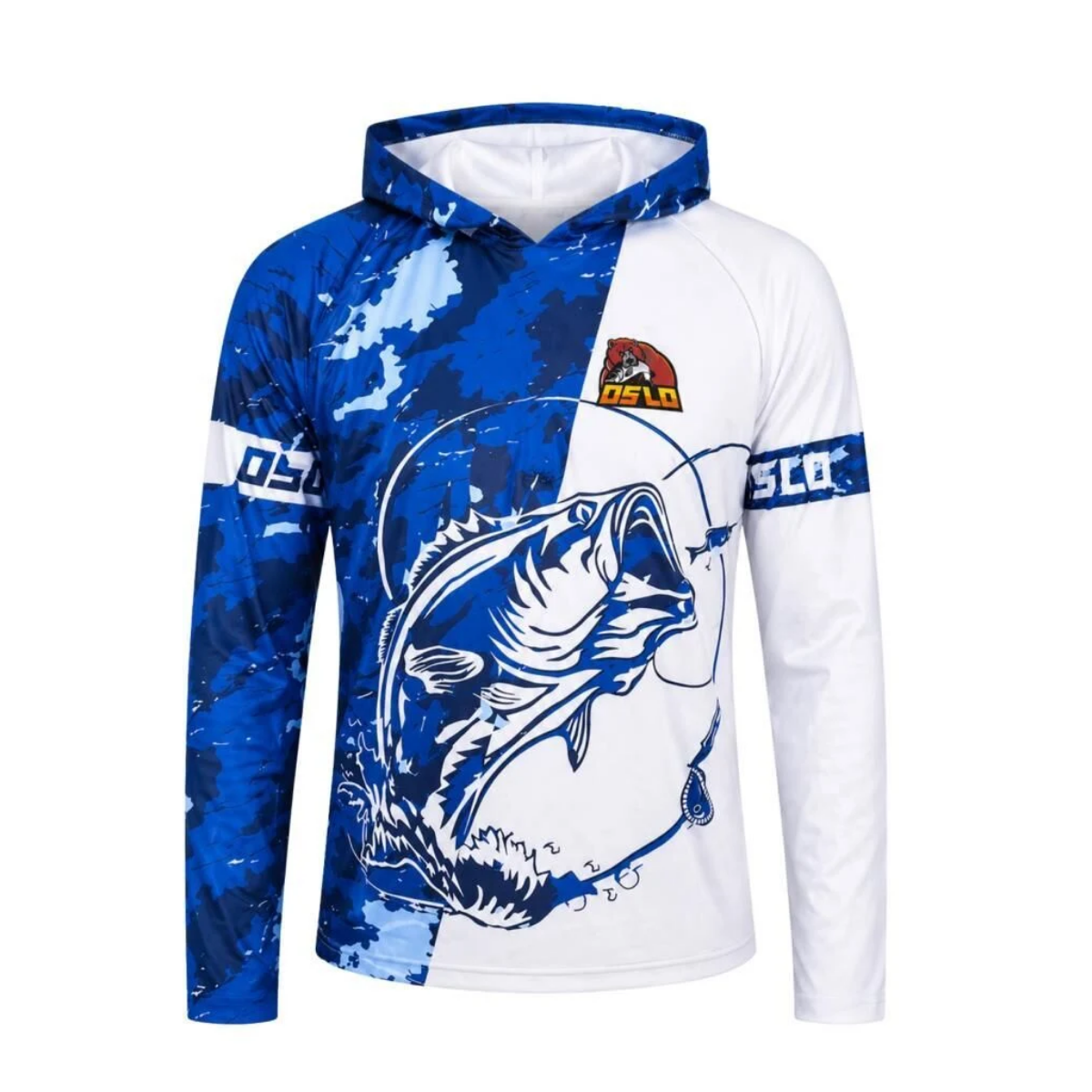 Oslo Performans Balıkçı T-Shirt Kapüşonlu Blue Bear
