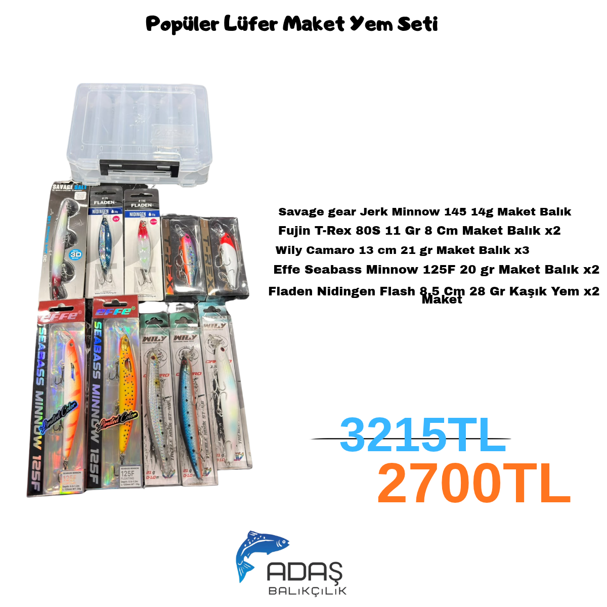 Popüler Lüfer Maket Yem Seti