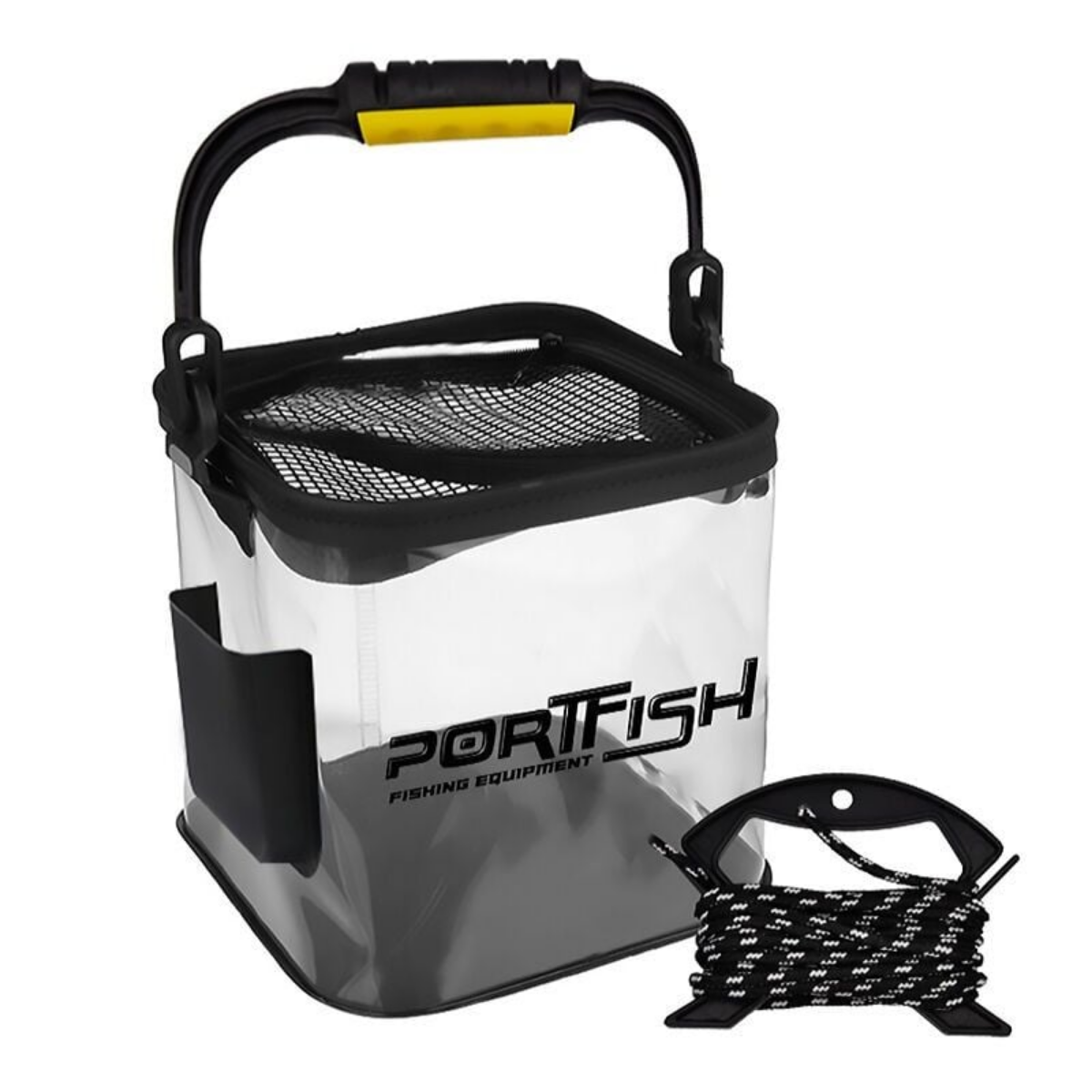 Portfish Şeffaf 24*24 cm Katlanır Kova