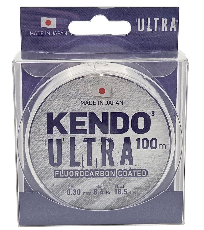 Kendo Ultra Fluorocarbon Coated 100m White Misina 0.08mm