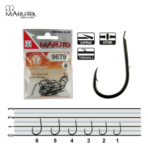 Maruto 9679NS Siyah Nikel Olta İğnesi