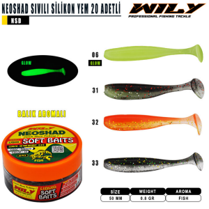 Wily Neoshad 5 cm Sıvılı Lrf Silikon Yem