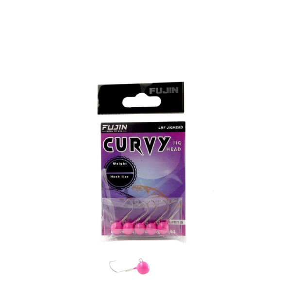 Fujin Curvy Pink Glow Jig Head