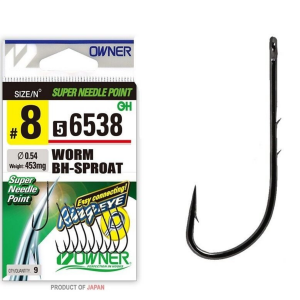 Owner 56538 Worm Bh-Sproat Black Chrome İğne