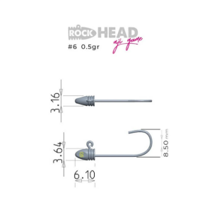 Fujin Rock-Head 6no Aji Game Jighead